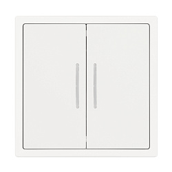 Механизм звонкового выключателя двухклавишный LED SWT-NOBE-MKR2-SFPL-L-WH (230V, 10A) (Arlight, Белый кварц)