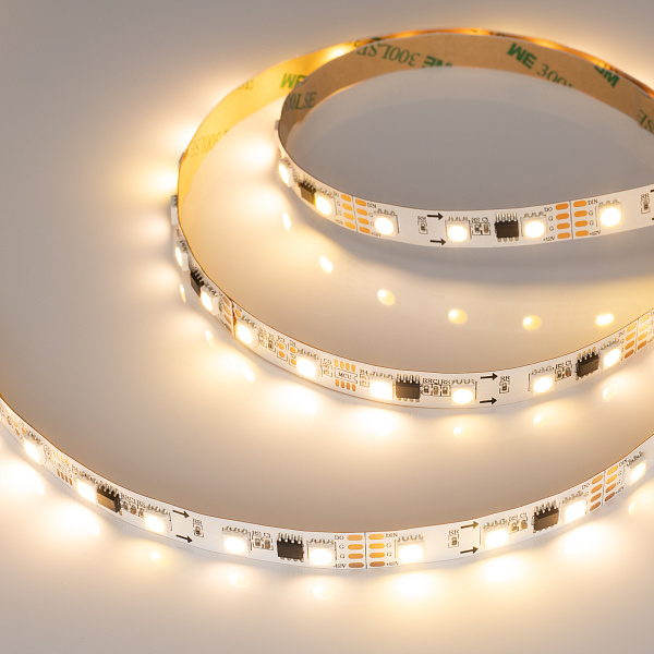 Светодиодная лента SPI-5000-5060-60 12V Cx3 Warm3000-Auto (10mm, 13.2W, IP20) (Arlight, Открытый, IP20) Lednikoff