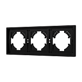Рамка пластиковая FRM-TENDO-SFPL-3-BK (Arlight, Матовый черный)