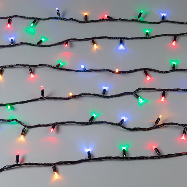 Светодиодная гирлянда ARD-STRING-CLASSIC-10000-BLACK-100LED-LIVE RGB (230V, 7W) (Ardecoled, IP65) Lednikoff