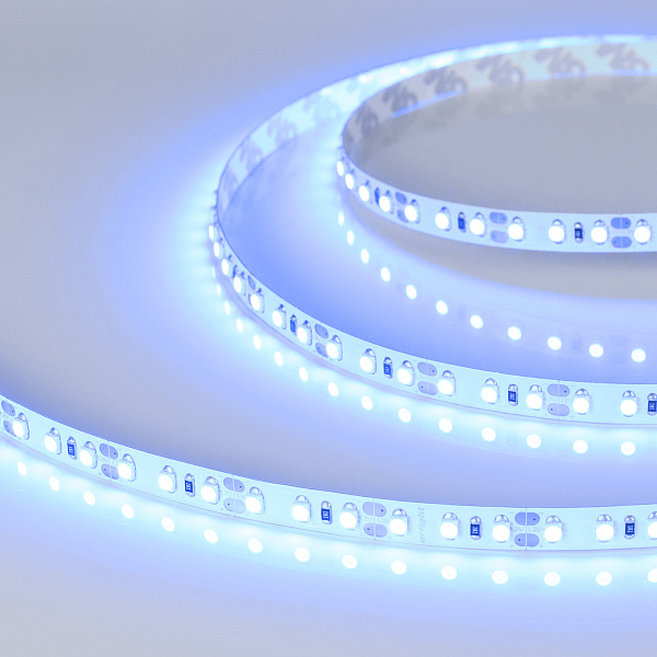 Светодиодная лента RT-A120-8mm 12V Blue (9.6 W/m, IP20, 5m) (Arlight, 9.6 Вт/м, IP20) Lednikoff
