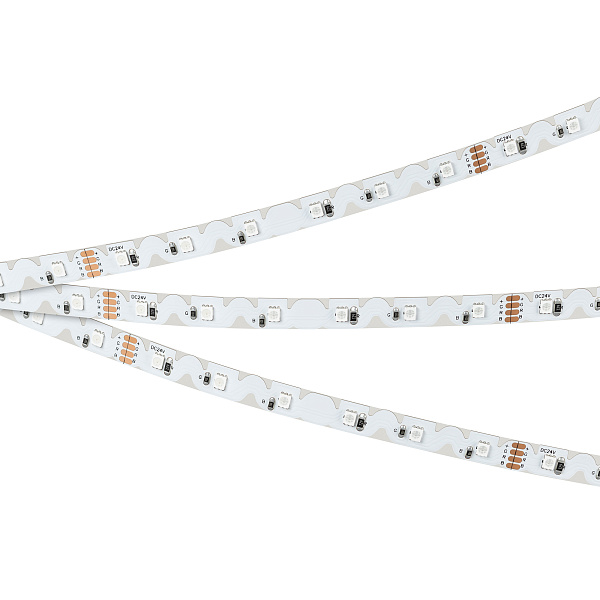 Светодиодная лента RZ-A60-8mm 24V RGB (8 W/m, IP20, 2835, 5m) (Arlight, -) Lednikoff