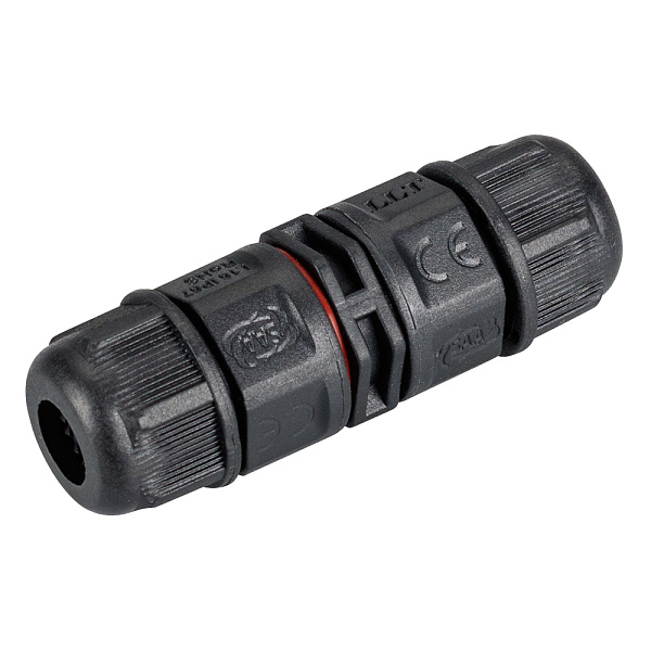 Коннектор прямой NEO-CON-I-2pin-BK (3-7mm, IP67) (Arlight, IP67 Пластик, 3 года) Lednikoff