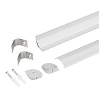 Профиль с экраном ARH-KANT-H30-2000 ANOD+OPAL (Arlight, Алюминий) Lednikoff