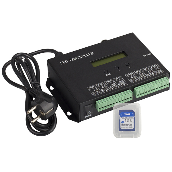 Контроллер HX-803SA DMX (8192 pix, 220V, SD-карта) (Arlight, -) Lednikoff