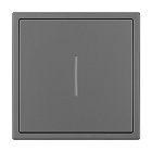 Механизм выключателя одноклавишный непроходной LED SWT-NOBE-MK01-SFPL-L-GR (230V, 10A) (Arlight, Серый базальт) Lednikoff