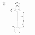 Светильник SP-BEADS-HANG-BUILT-T-R100-8W Warm3000 (BK-GD, 180 deg, 230V) (Arlight, IP20 Металл, 5 лет) Lednikoff