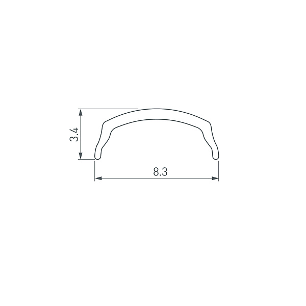 Экран ARH-BENT-W11-2000 Clear (Arlight, Пластик) Lednikoff