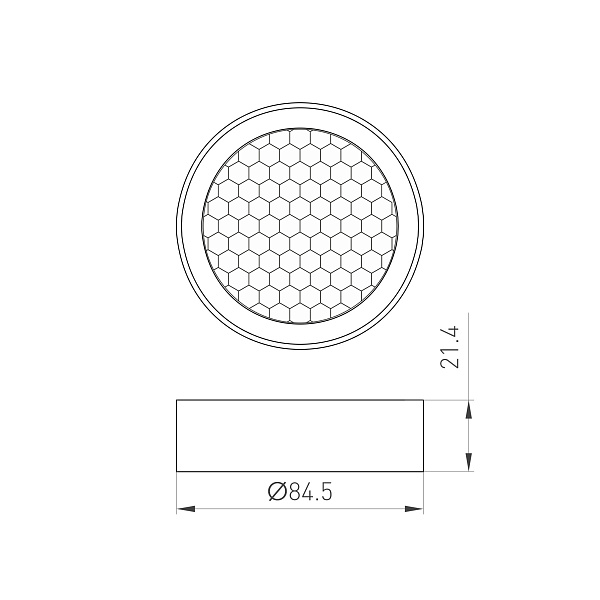 Фильтр сетчатый с посадочным кольцом LGD-HONEYCOMB-RING-R85 (BK) (Arlight, Металл) Lednikoff