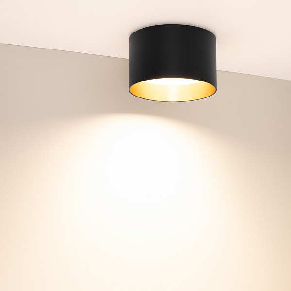 Светильник SP-BISCOTTO-R140-15W Warm3300-MIX (BK-GD, 80 deg, 230V) (Arlight, IP54 Металл, 5 лет) Lednikoff