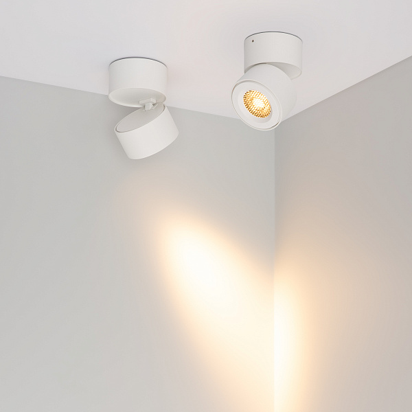 Светильник SP-POINT-SURFACE-R85-12W Warm3200-MIX (WH, 15 deg, 230V) (Arlight, IP20 Металл, 5 лет) Lednikoff