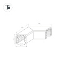 Коннектор угловой MAG-ORIENT-CON-2620-L90 (WH) (Arlight, IP20 Металл, 3 года)