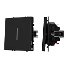 Механизм выключателя одноклавишный непроходной LED SWT-NOBE-MK01-SFPL-L-BK (230V, 10A) (Arlight, Черный оникс) Lednikoff