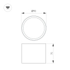 Светильник SP-BISCOTTO-R90-8W Warm3300-MIX (BK-GD, 80 deg, 230V) (Arlight, IP54 Металл, 5 лет) Lednikoff