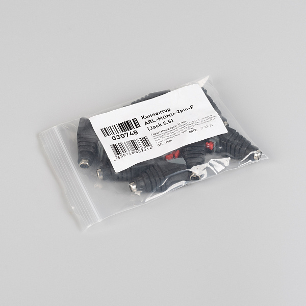 Коннектор ARL-MONO-2pin-F (Jack 5.5) (Arlight, -) Lednikoff