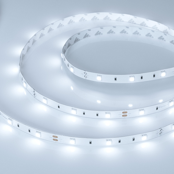 Светодиодная лента RT-B30-10mm 12V White6000 (7.2 W/m, IP20, 5060, 5m) (Arlight, 7.2 Вт/м, IP20) Lednikoff