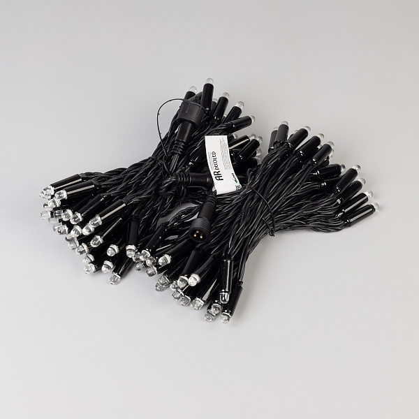 Светодиодная гирлянда ARD-STRING-CLASSIC-15000-BLACK-100LED-LIVE RGB-SPI (12V, 53W) (Ardecoled, IP65) Lednikoff