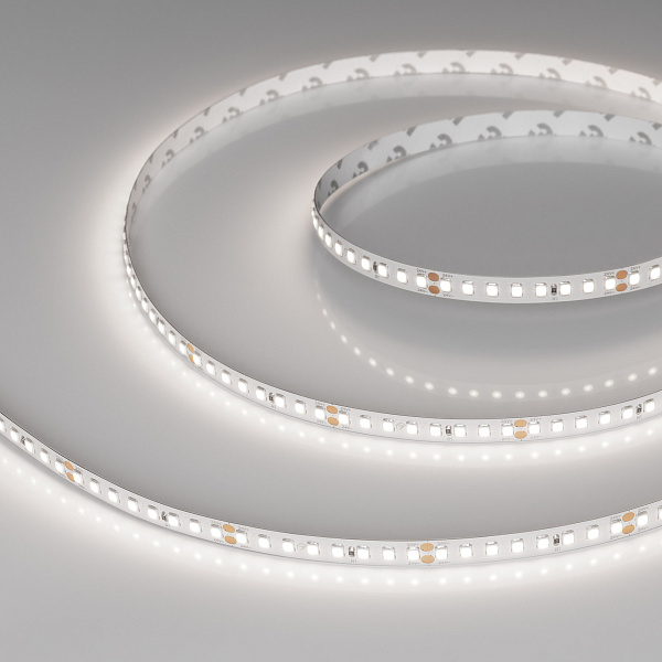 Светодиодная лента RT-A160-8mm 24V Day5000 (12 W/m, IP20, 2835, 5m) (Arlight, высок.эфф.150 лм/Вт) Lednikoff