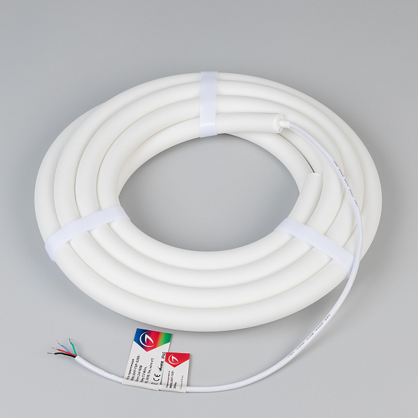 Светодиодная лента герметичная MOONLIGHT-TOP-G280-D18mm 24V RGB 360deg (13 W/m, IP65, 3838, 5m, wire x1) (Arlight, Вывод прямой, 3 года)