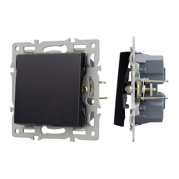 Механизм выключателя одноклавишный перекрёстный SWT-MKX1-PL-BK (250V, 16A) (Arlight, -) Lednikoff