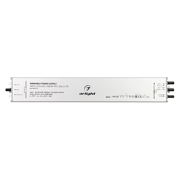 Блок питания ARPV-LG24400-LINEAR-PFC-DALI2-PD (24V, 16.7A, 400W) (Arlight, IP67 Металл, 5 лет) Lednikoff