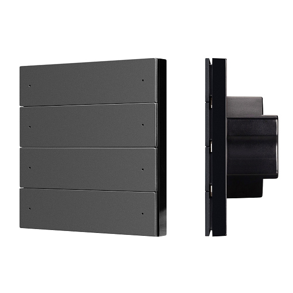 INTELLIGENT ARLIGHT Кнопочная панель SMART DALI-301-22-8K-D2-IN Black (BUS, Frameless) (IARL, IP20 Пластик, 5 лет) Lednikoff