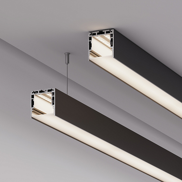 Профиль SL-LINE-3535-3000 BLACK с рефлектором (Arlight, Алюминий) Lednikoff
