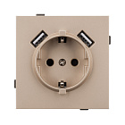 Механизм розетки с USB зарядкой SCT-TENDO-MUAA-PL-GD (230V, 16A) (Arlight, Песочный) Lednikoff