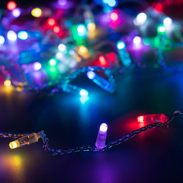 Светодиодная гирлянда ARD-STRING-CLASSIC-20000-CLEAR-200LED-SYNC RGB (230V, 13W) (Ardecoled, IP65) Lednikoff
