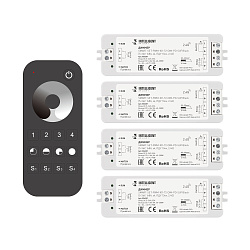 INTELLIGENT ARLIGHT Диммер SMART-SET-PWM-101-72-DIM-PD-SUF Black (5-36V, 1x8A, x4, ПДУ 13кн, 2.4G) (IARL, IP20 Пластик, 5 лет)