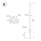 Опора фланцевая OXOR-OK1-D108-L4000 (BK) (Arlight, Сталь) Lednikoff