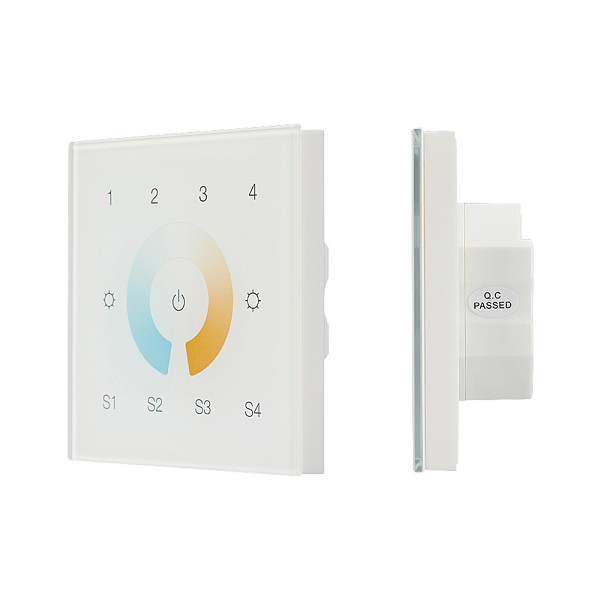 INTELLIGENT ARLIGHT Сенсорная панель DALI-901-11-4G-4SC-MIX-DT8-IN White (BUS/230V) (IARL, IP20 Пластик, 3 года) Lednikoff