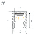 Профиль SL-MINI-8-3000 ANOD (Arlight, Алюминий) Lednikoff