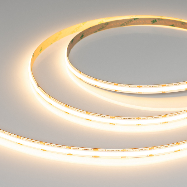 Светодиодная лента COB-X560-10mm 24V Warm2700 (5-15 W/m, IP20, 5m) (Arlight, -) Lednikoff