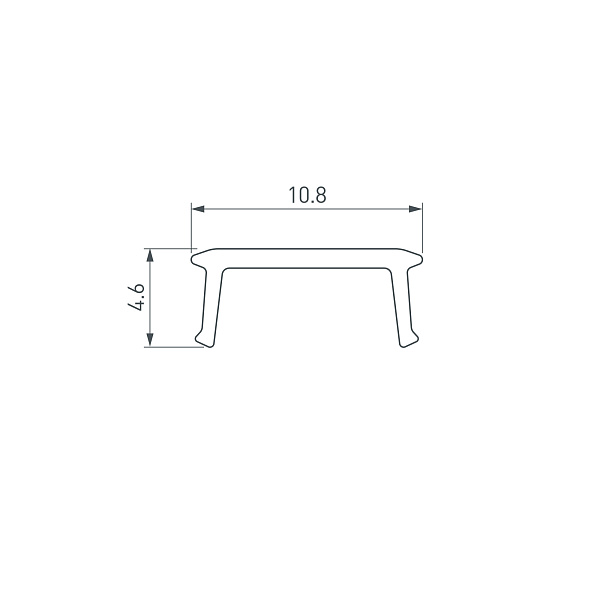 Экран SHELF-600-2000 OPAL (Arlight, Пластик) Lednikoff