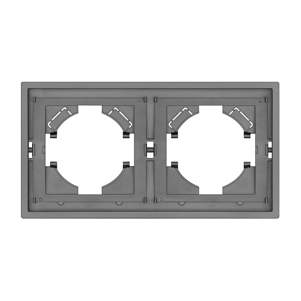 Рамка пластиковая FRM-TENDO-PL-2-GR (Arlight, Графитовый) Lednikoff