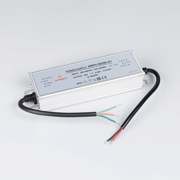 Блок питания ARPV-36250-A1 (36V, 6.95A, 250W) (Arlight, IP67 Металл, 3 года) Lednikoff