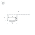 Профиль ARH-DECORE-S12-LINE-EDGE-3000 ANOD (Arlight, Алюминий) Lednikoff