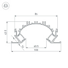 Профиль ARH-CEIL-REFLECT-DUAL-2000 ANOD (Arlight, Алюминий) Lednikoff