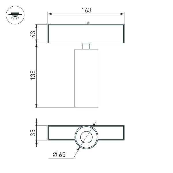 Светильник MAG-SPOT-45-R85-12W Warm3000 (WH, 36 deg, 24V) (Arlight, IP20 Металл, 5 лет)