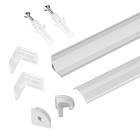 Профиль с экраном ARH-KANT-H16-2000 ANOD+OPAL (Arlight, Алюминий) Lednikoff