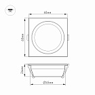 Светодиодный светильник LTM-S60x60WH-Frost 3W Day White 110deg (Arlight, IP40 Металл, 3 года) Lednikoff
