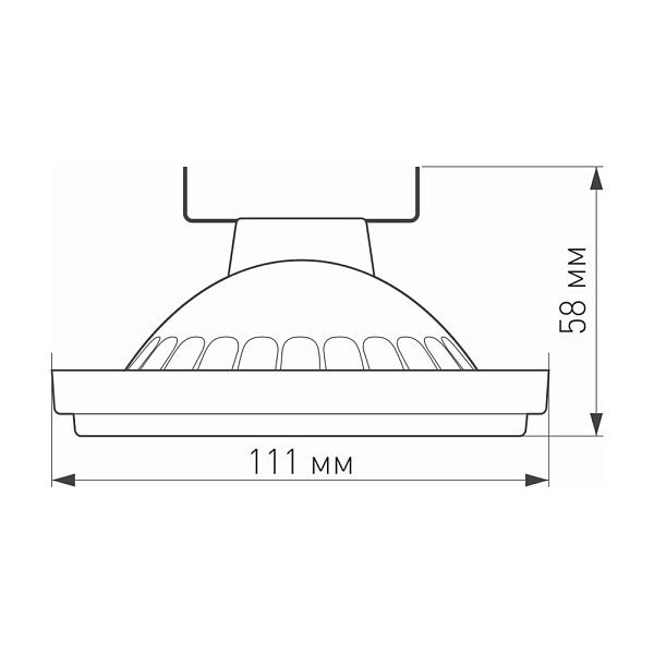 Лампа AR111-UNIT-G53-15W- Day4000 (WH, 24 deg, 12V) (Arlight, Металл) Lednikoff