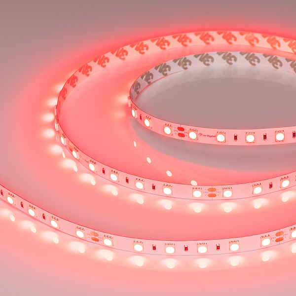 Светодиодная лента RT-B60-10mm 24V Red (14.4 W/m, IP20, 5060, 5m) (Arlight, Открытый) Lednikoff