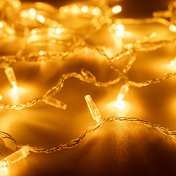 Светодиодная гирлянда ARD-STRING-CLASSIC-1000-CLEAR-100LED-PULSE Yellow (230V, 7W) (Ardecoled, IP65, 1 год)