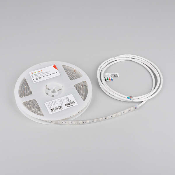 Светодиодная лента герметичная RTW-PU-B60-12.5mm 12V RGB (14.4 W/m, IP68, Wire 2m, 5m) (Arlight, -) Lednikoff