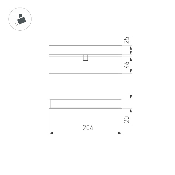 Светильник MAG-FLAT-FOLD-25-S200-6W Warm3000 (WH, 100 deg, 24V) (Arlight, IP20 Металл, 5 лет)