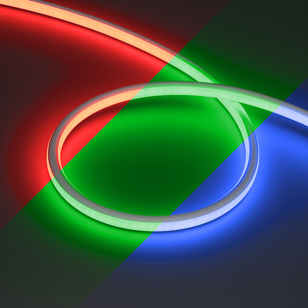 Светодиодная лента герметичная WAVE-TOP-A240-18x15mm 24V RGB (10 W/m, IP54, 5m, wire x1) (Arlight, Вывод прямой, 3 года)