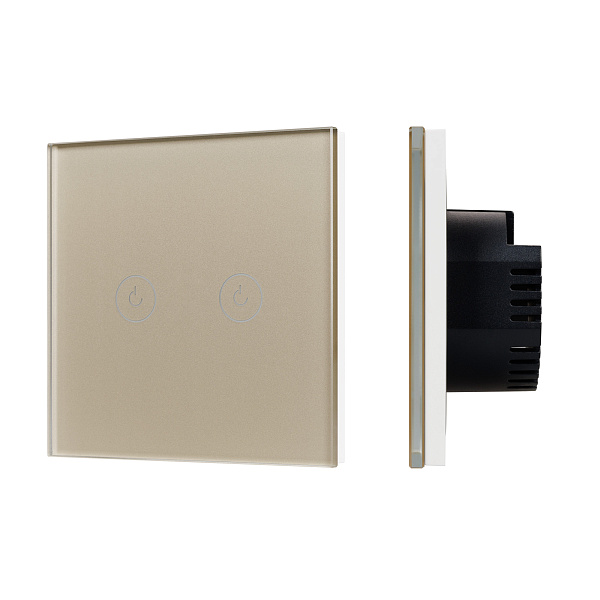 Выключатель сенсорный SWT-OMALI-S02-ZB-GD (250V, 10A, Zigbee) (Arlight, Стекло) Lednikoff