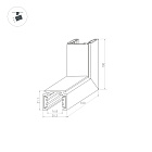 Коннектор угловой MAG-ORIENT-CON-2620-L90-EXT (BK, внешний) (Arlight, IP20 Металл, 3 года)